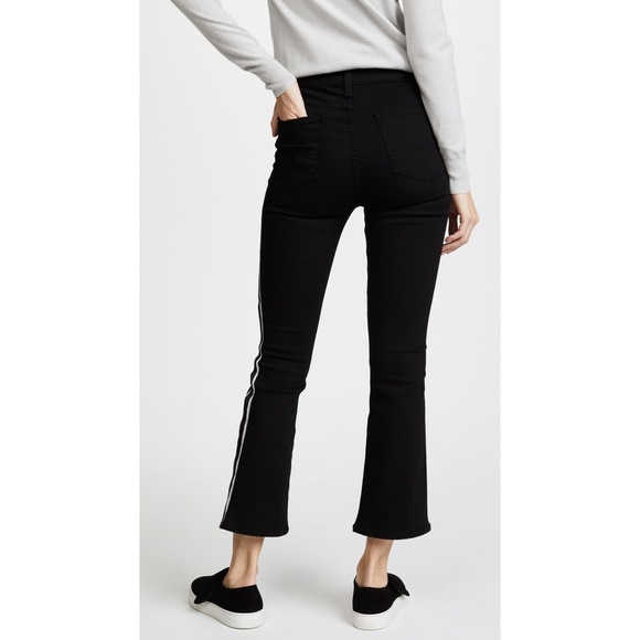 Veronica Beard Carolyn Jeans Silver Tuxedo Stripe - Picture 3 of 8